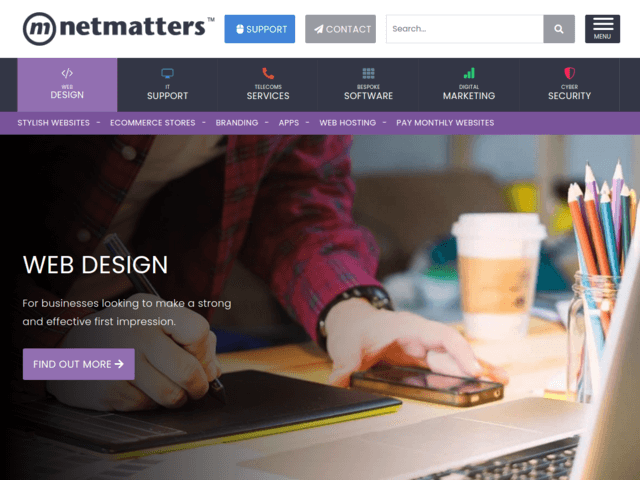 Netmatters Homepage Project